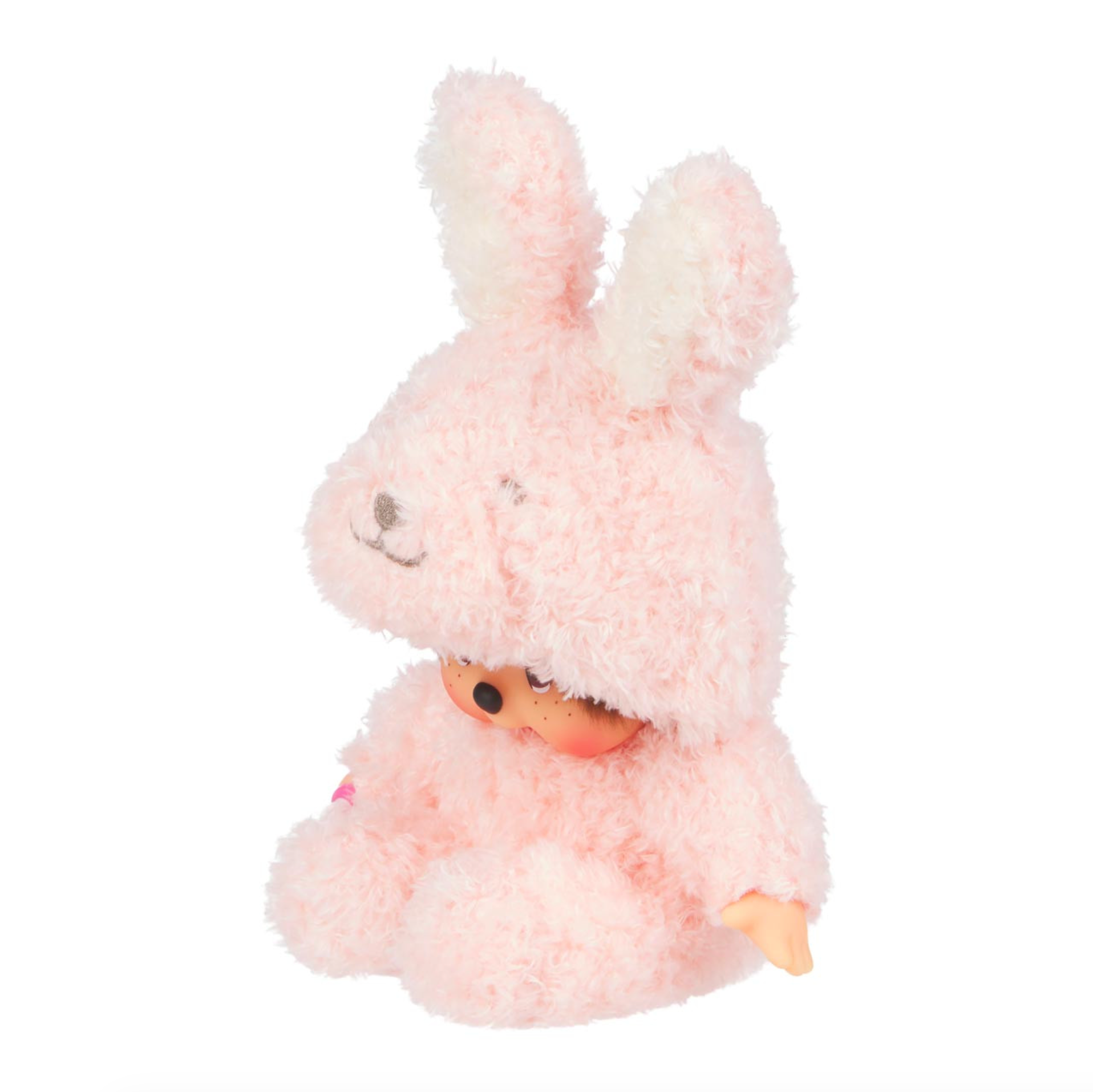 Sekiguchi Monchhichi Sitting Fluffy Bunny Doll Plush