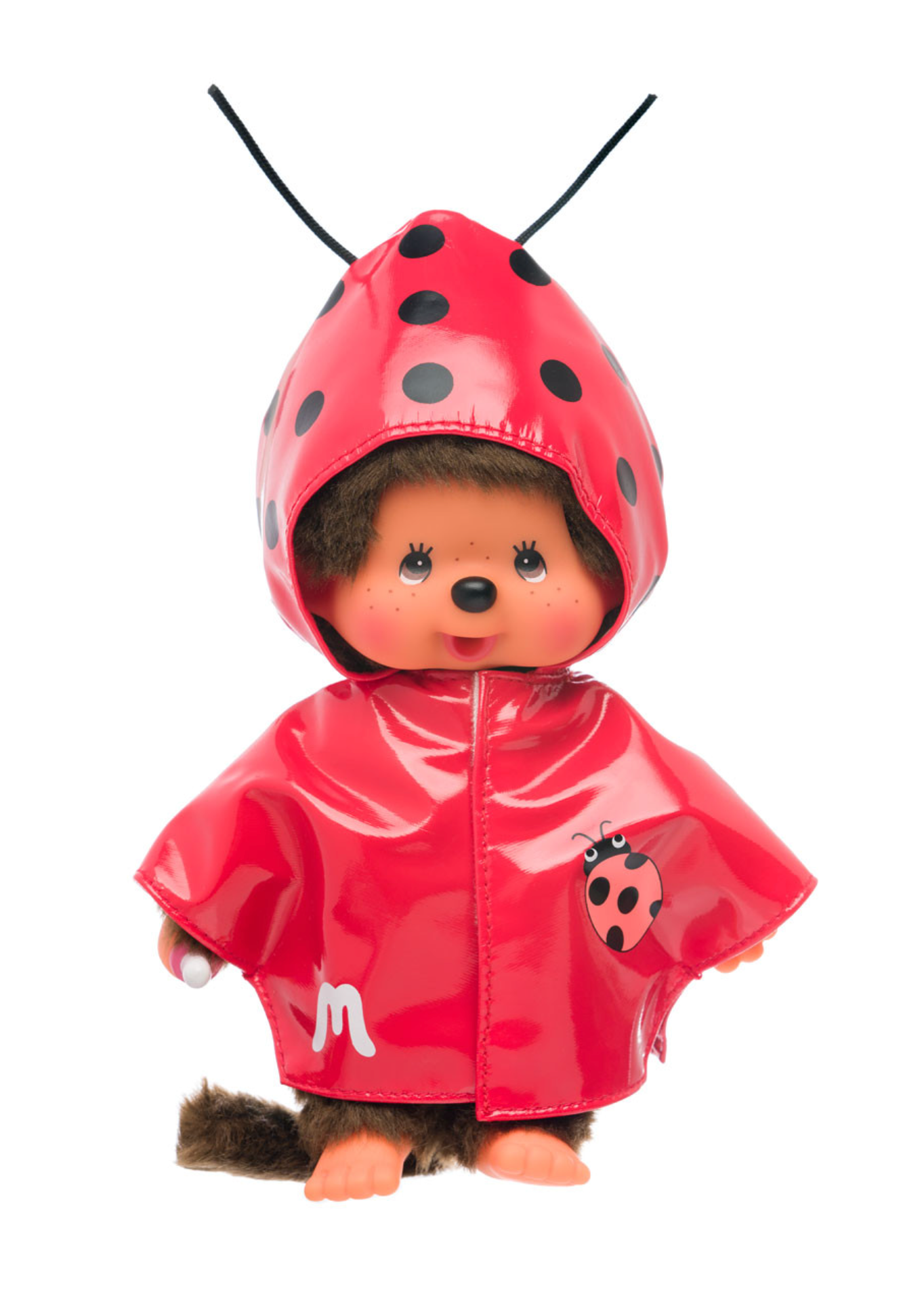 Monchhichi Boy in a Ladybug Raincoat Plush