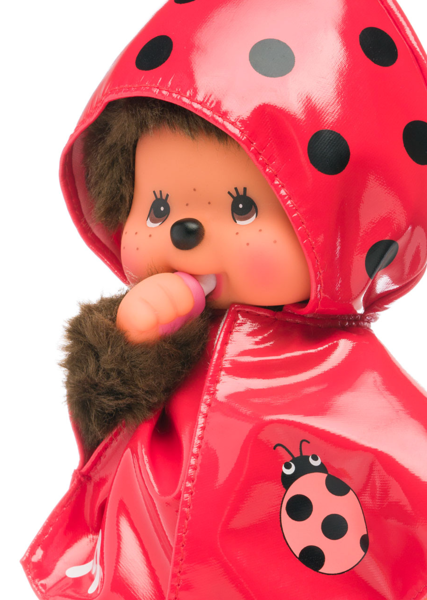 Monchhichi Boy in a Ladybug Raincoat Plush