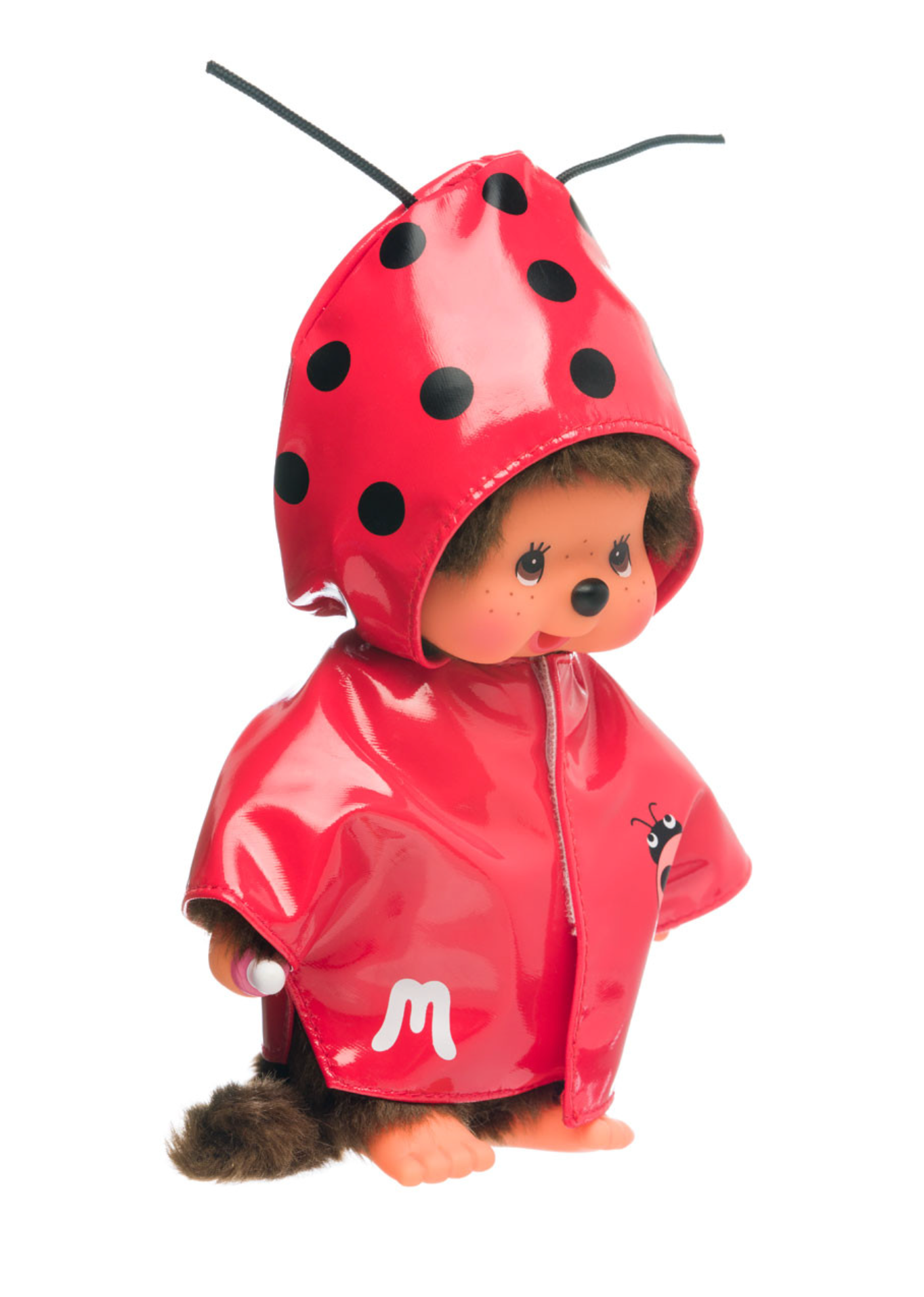 Monchhichi Boy in a Ladybug Raincoat Plush