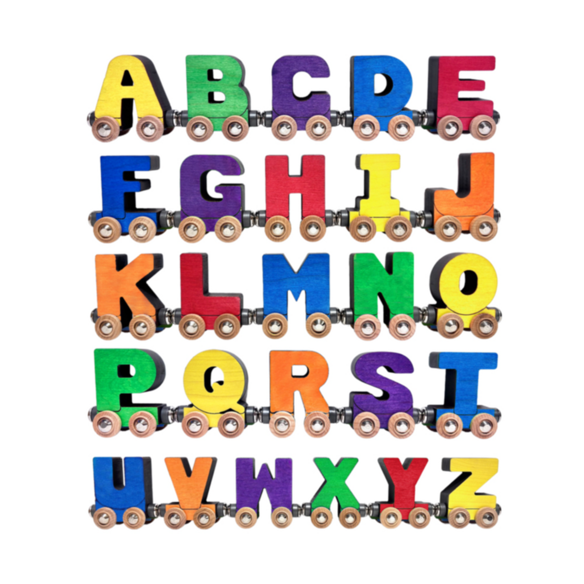NameTrains Bright Letters (A–Z, Single Letter Cars and Special Cars)