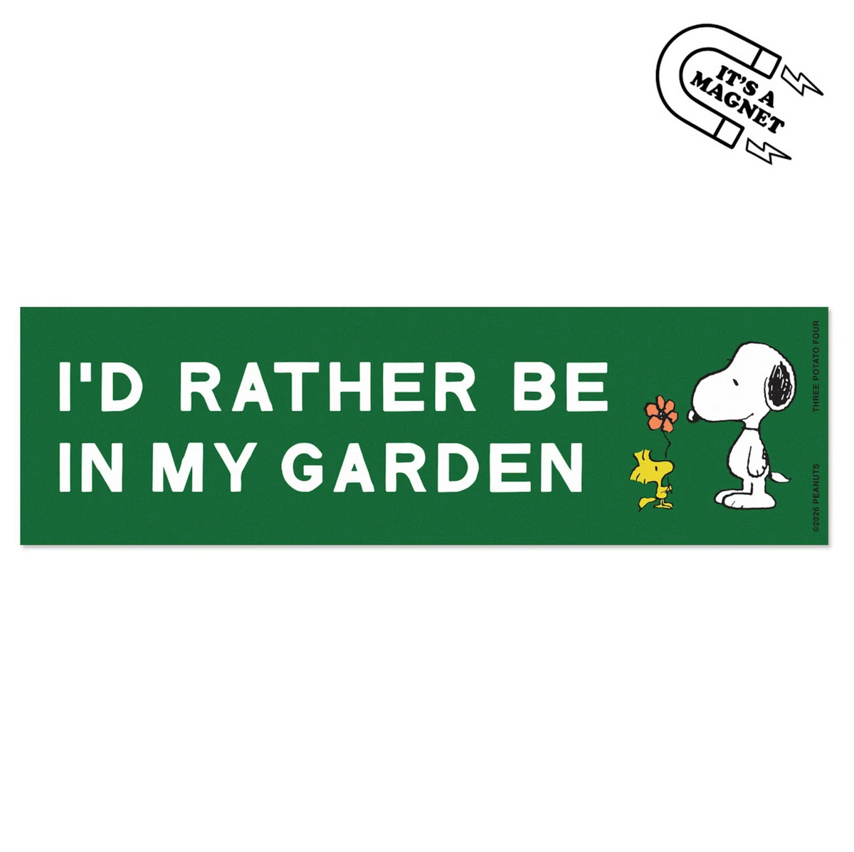 3P4 X Peanuts® - Snoopy Rather Be in My Garden Bumper Magnet