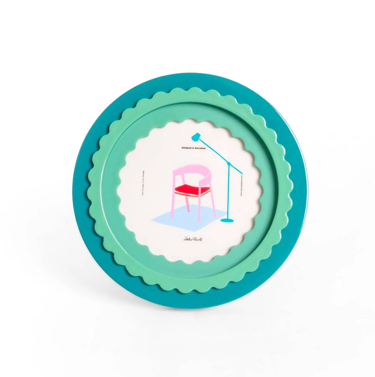 Round Glossy Green Photo Frame