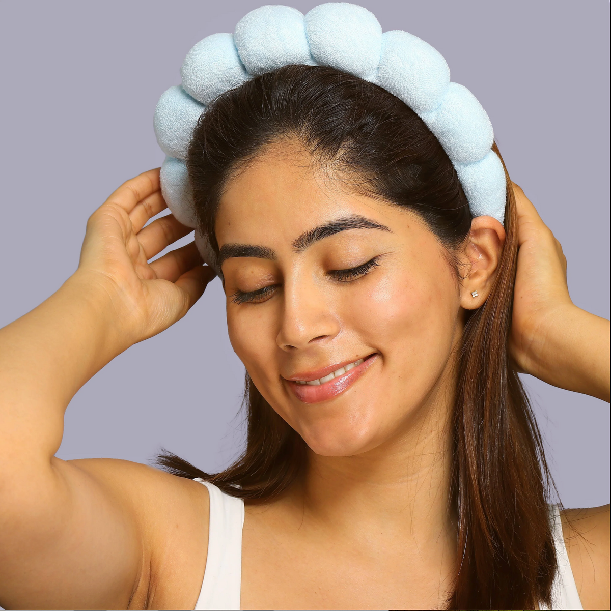 Bubble Skincare Headband- Blue