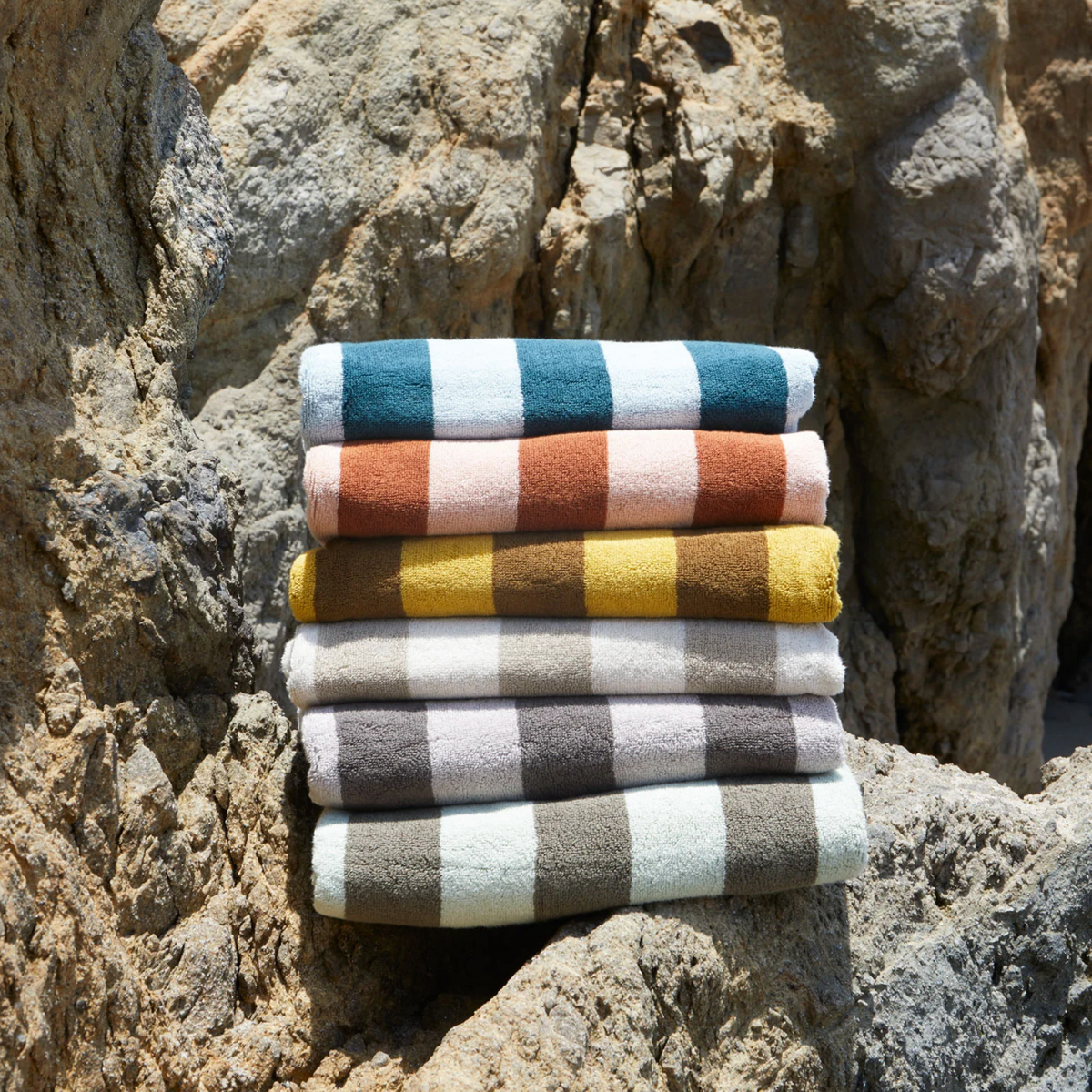 Simple Striped Terry Hand Towel