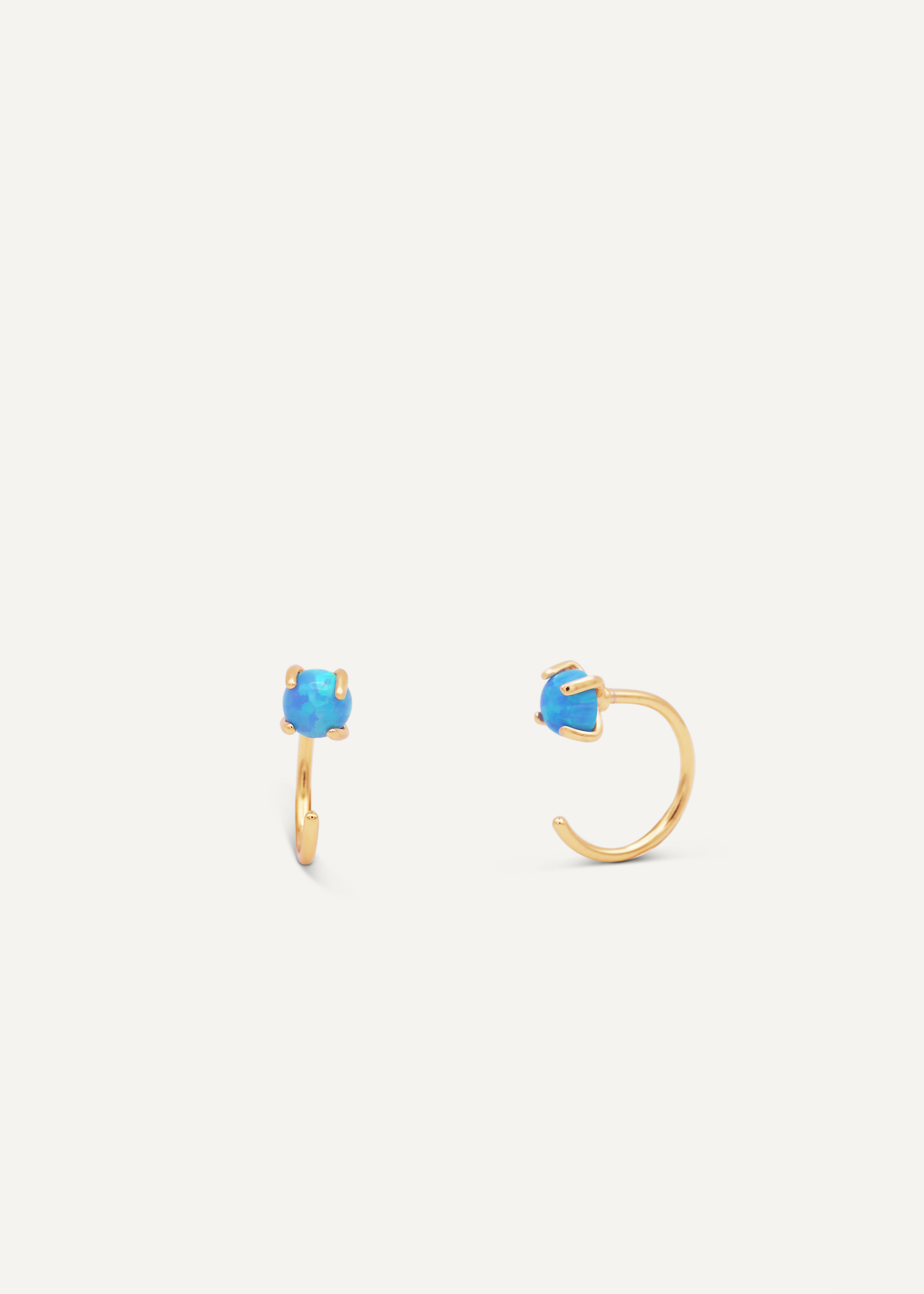 Fire Opal Huggies - Joy