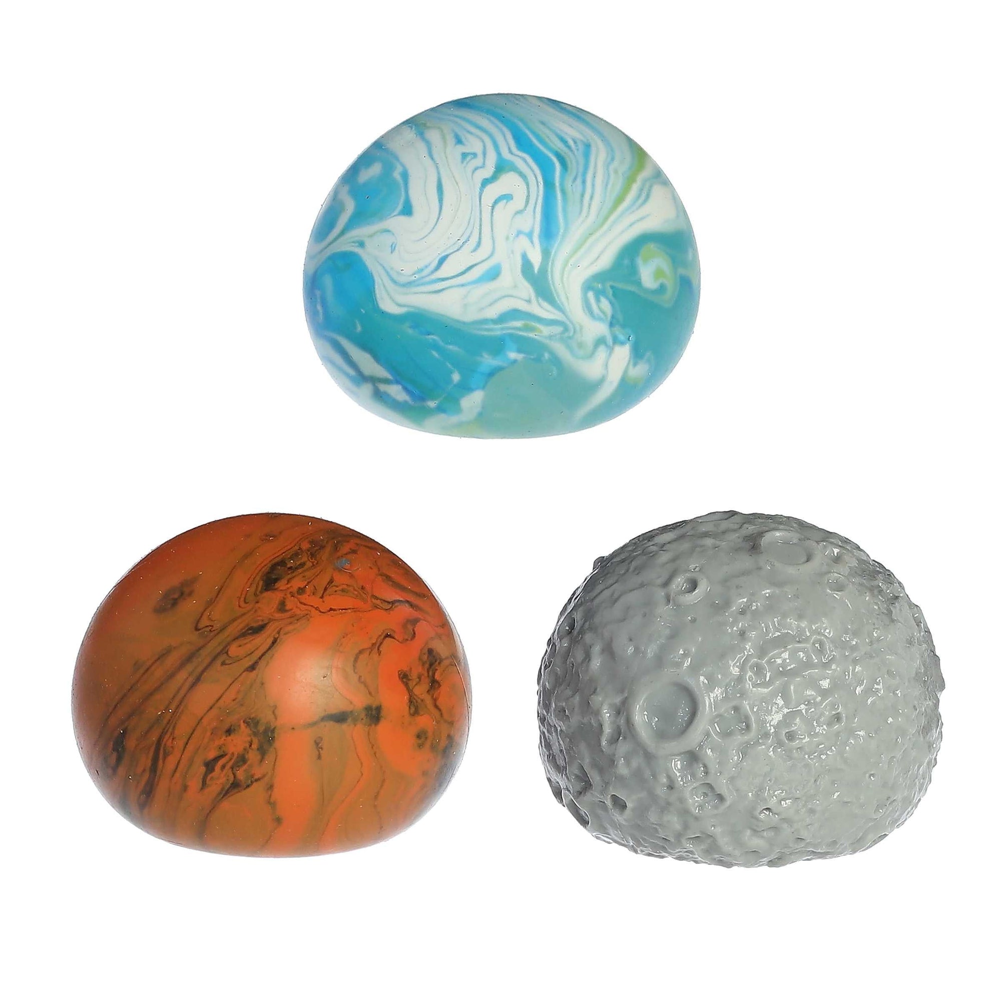 Earth, Mars + Moon Squishy Balls
