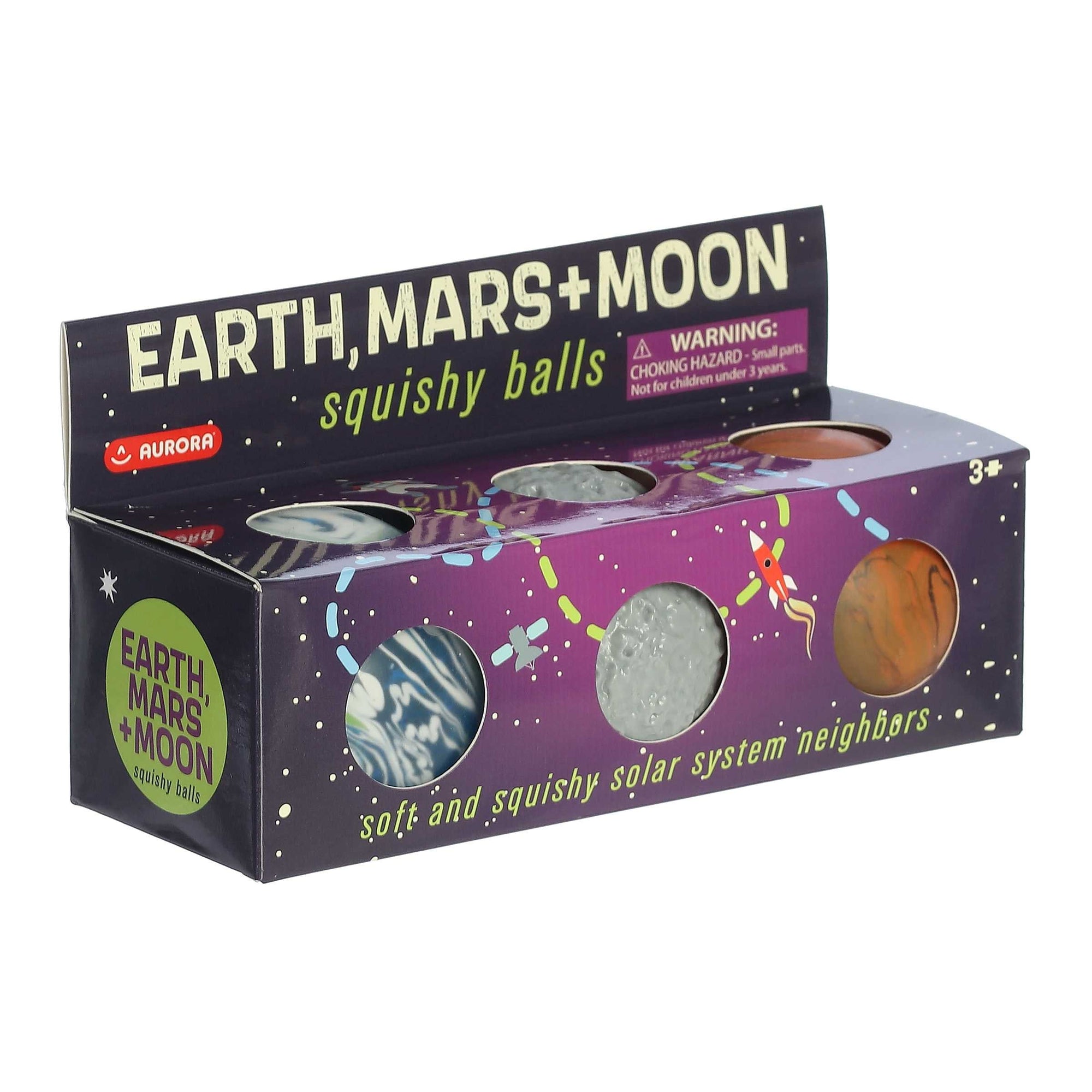 Earth, Mars + Moon Squishy Balls