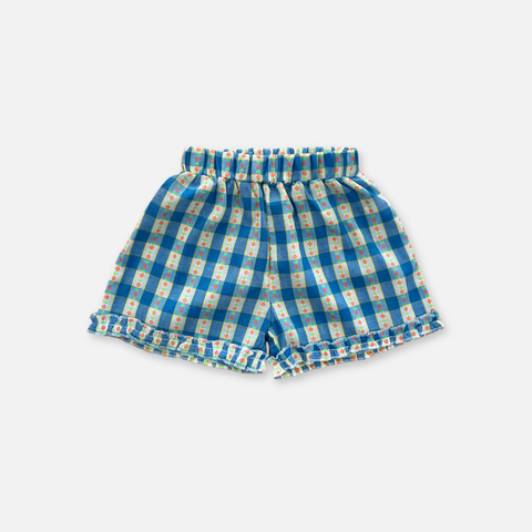 Picnic Blue Gingham Frill 2 Piece Set