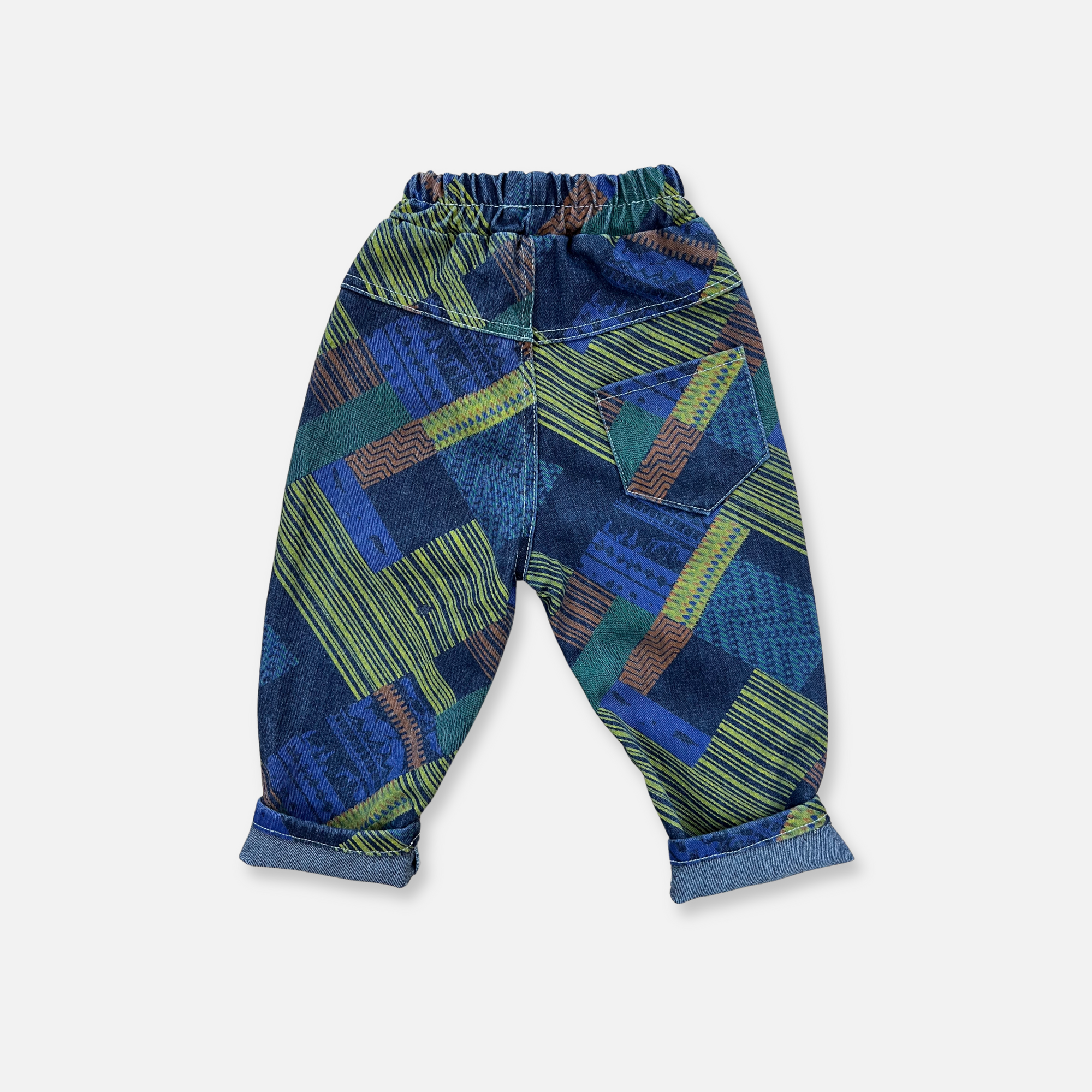 Kids Retro Abstract Pattern Jeans