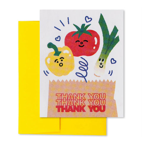 Grocery Veggie Thank You Card
