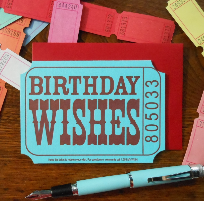 Birthday Wishes Ticket