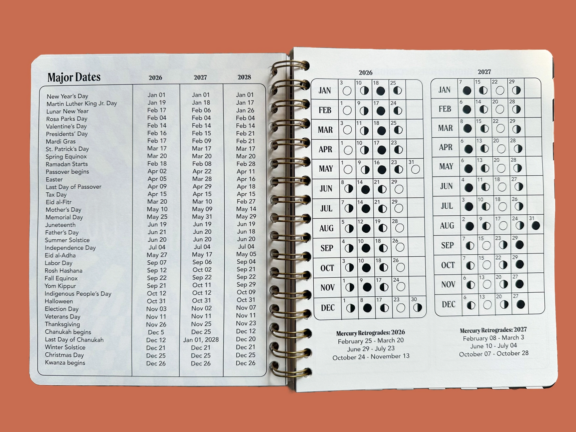 Undated Flexible Planner, Flower Power Cover