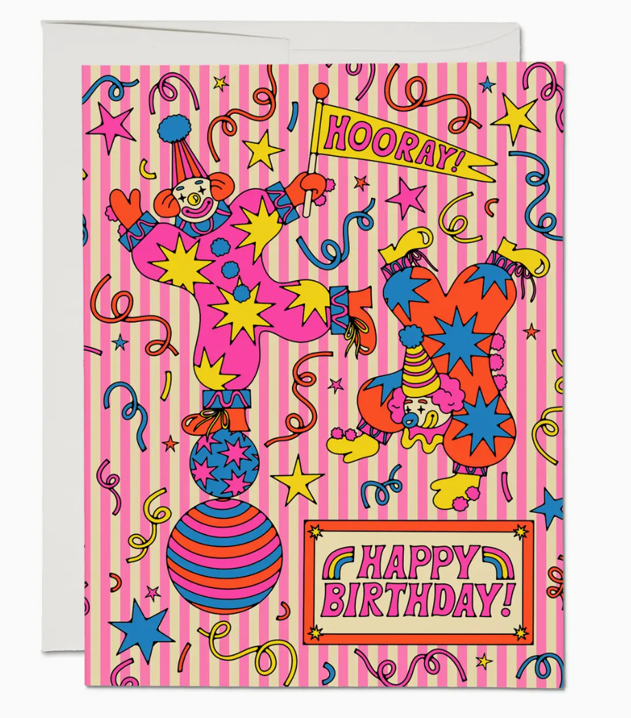 Clowns Birthday Card