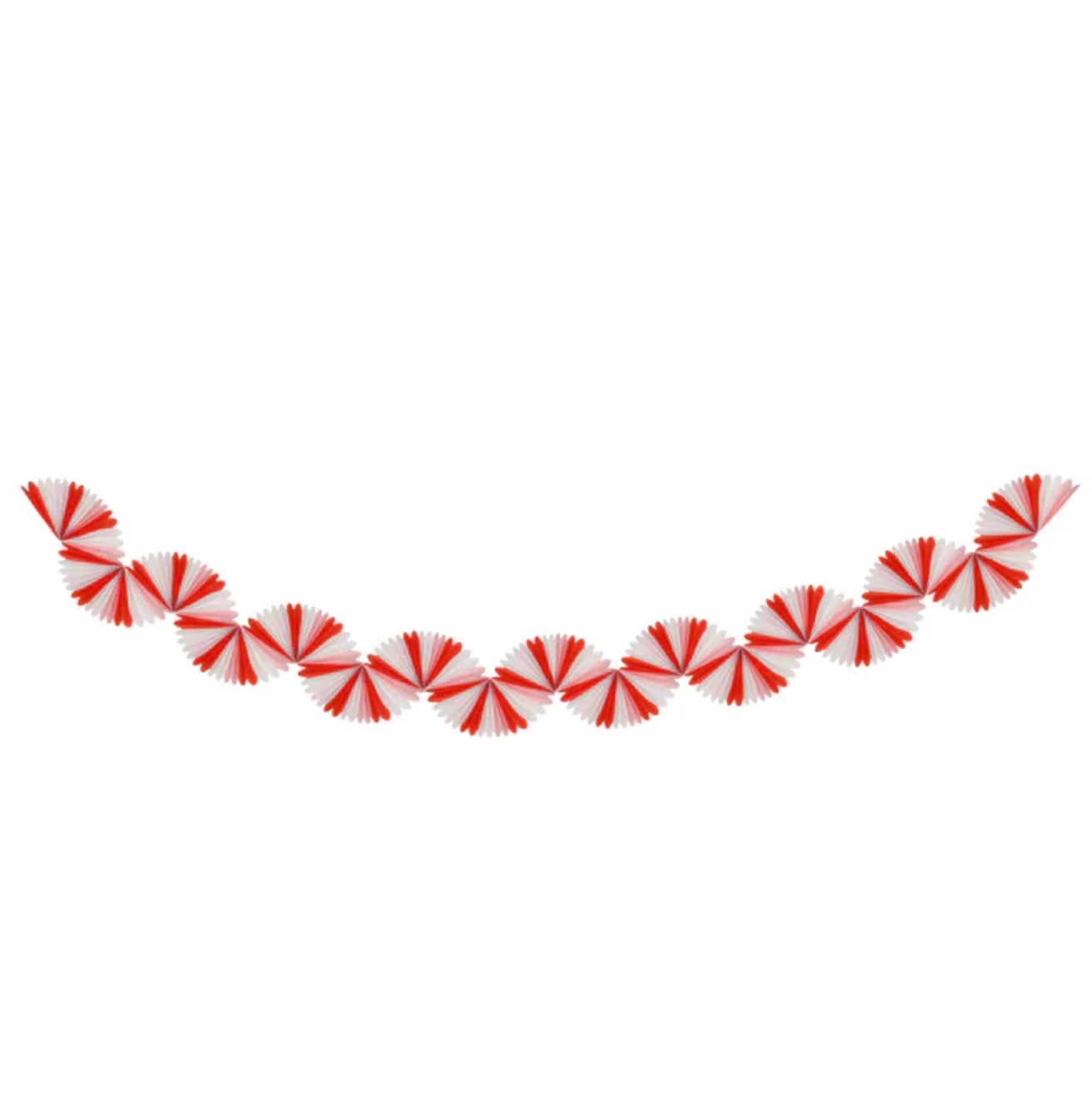 Christmas Candy Cane Stripe Honeycomb Garland