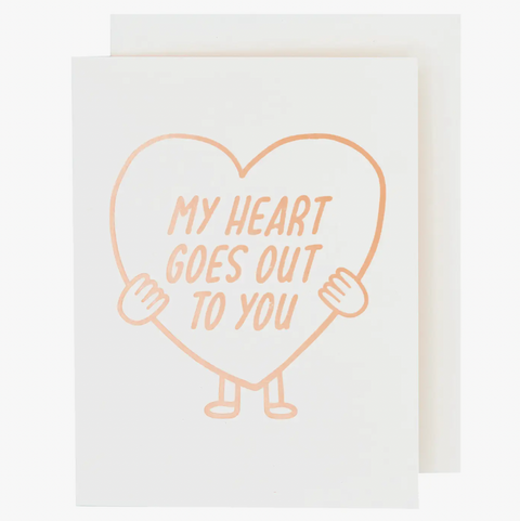 Heart Goes Out Sympathy Card
