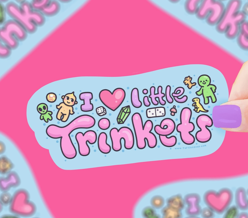 I Heart Little Trinkets Vinyl Sticker - Stay Forever