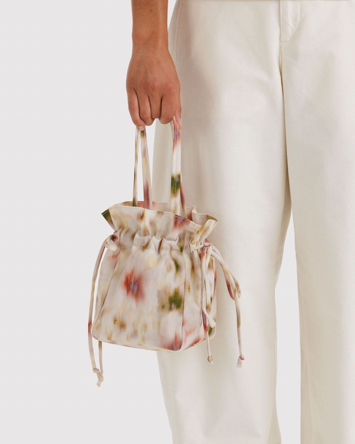 Nylon Drawstring Bag - Abstract Floral - Stay Forever