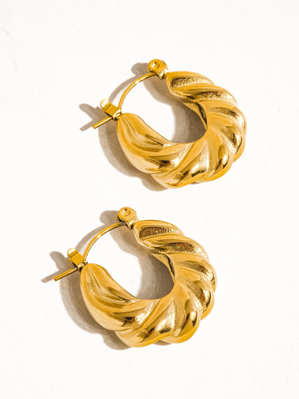 Kimberly Gold Braided Hoop Earrings