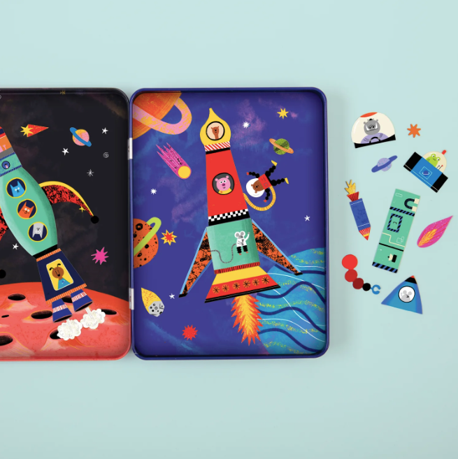 Rocket Ships Magnetic Build-it