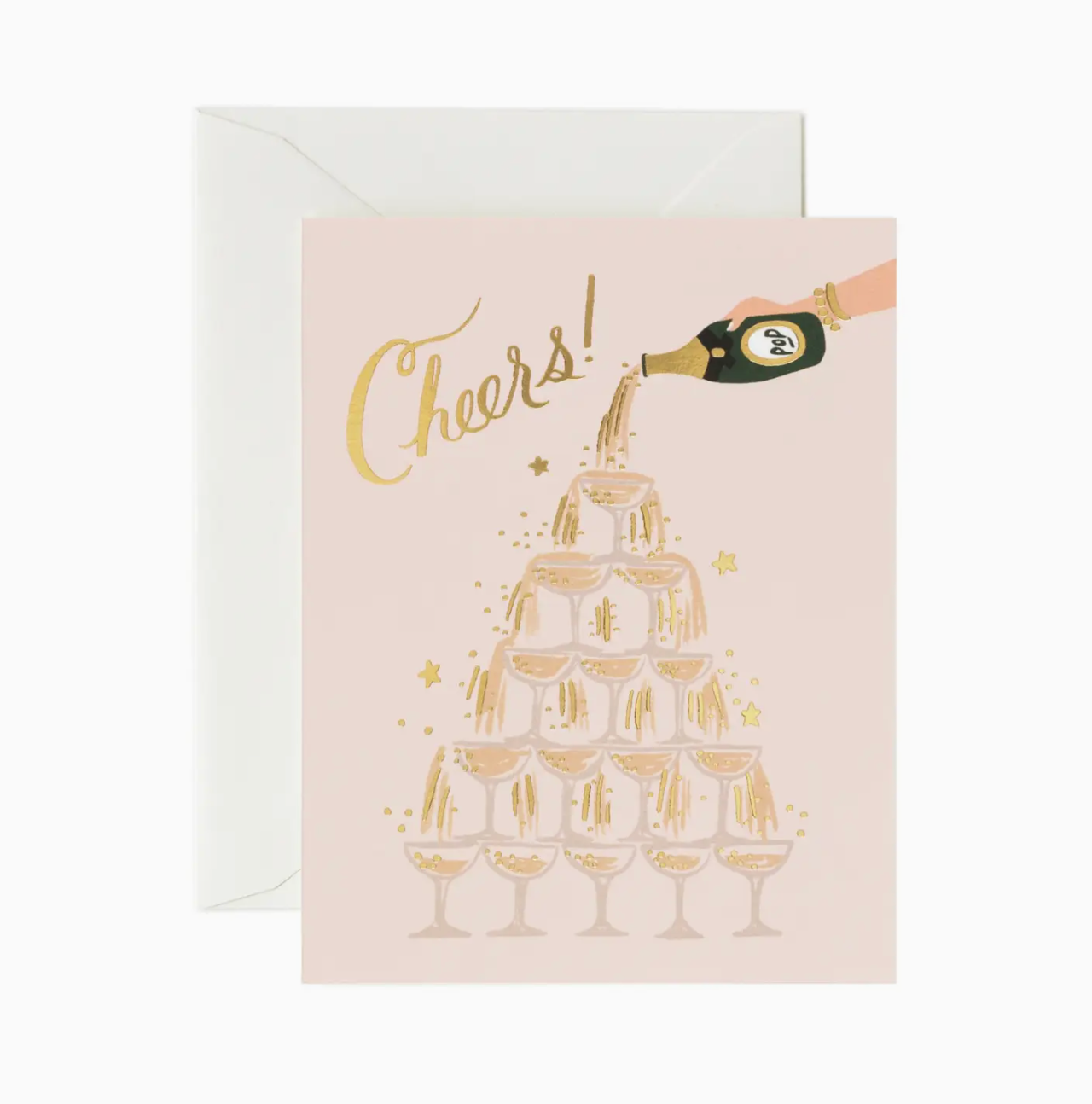 Champagne Tower Cheers Card