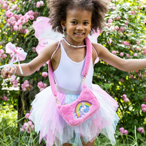 Pink Rainbow Cuddle Crossbody Purse