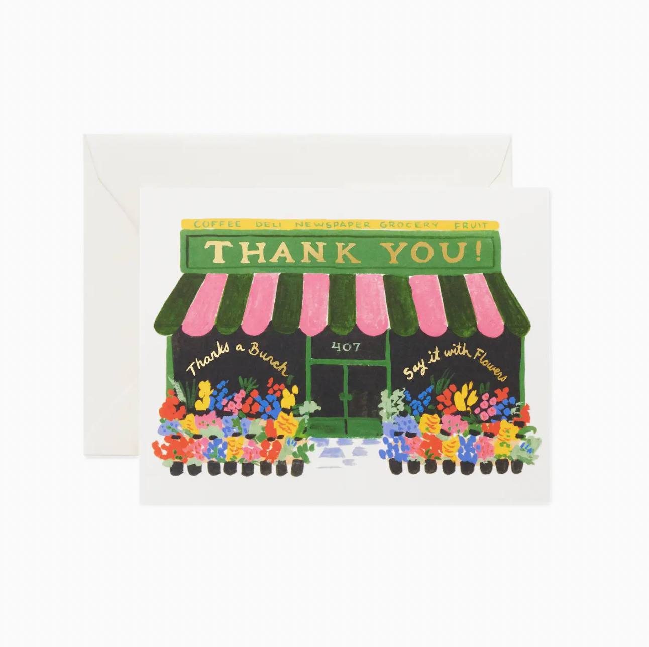 Flower Shop Thank You Card