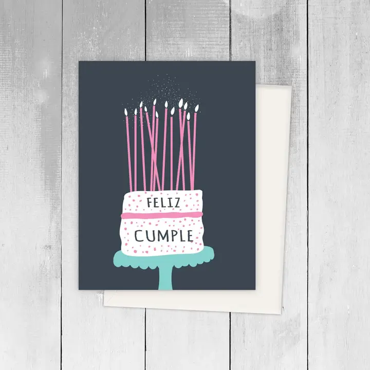 Make A Wish Spanish Birthday Card - Stay Forever
