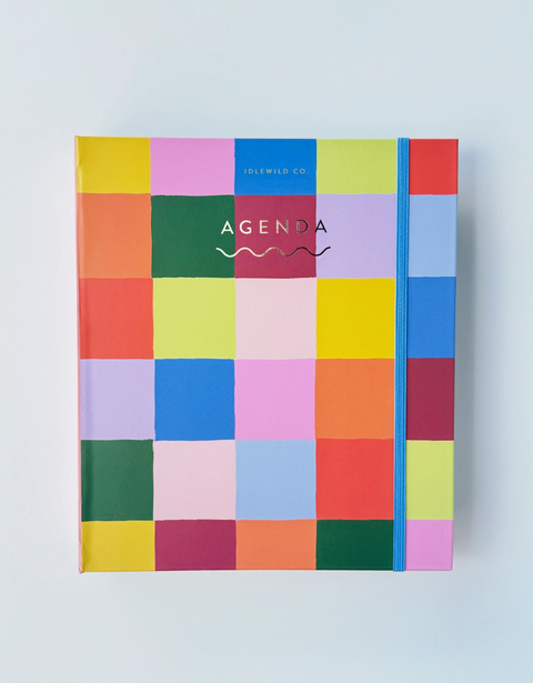 Rainbow Check Perpetual Planner, Non Dated