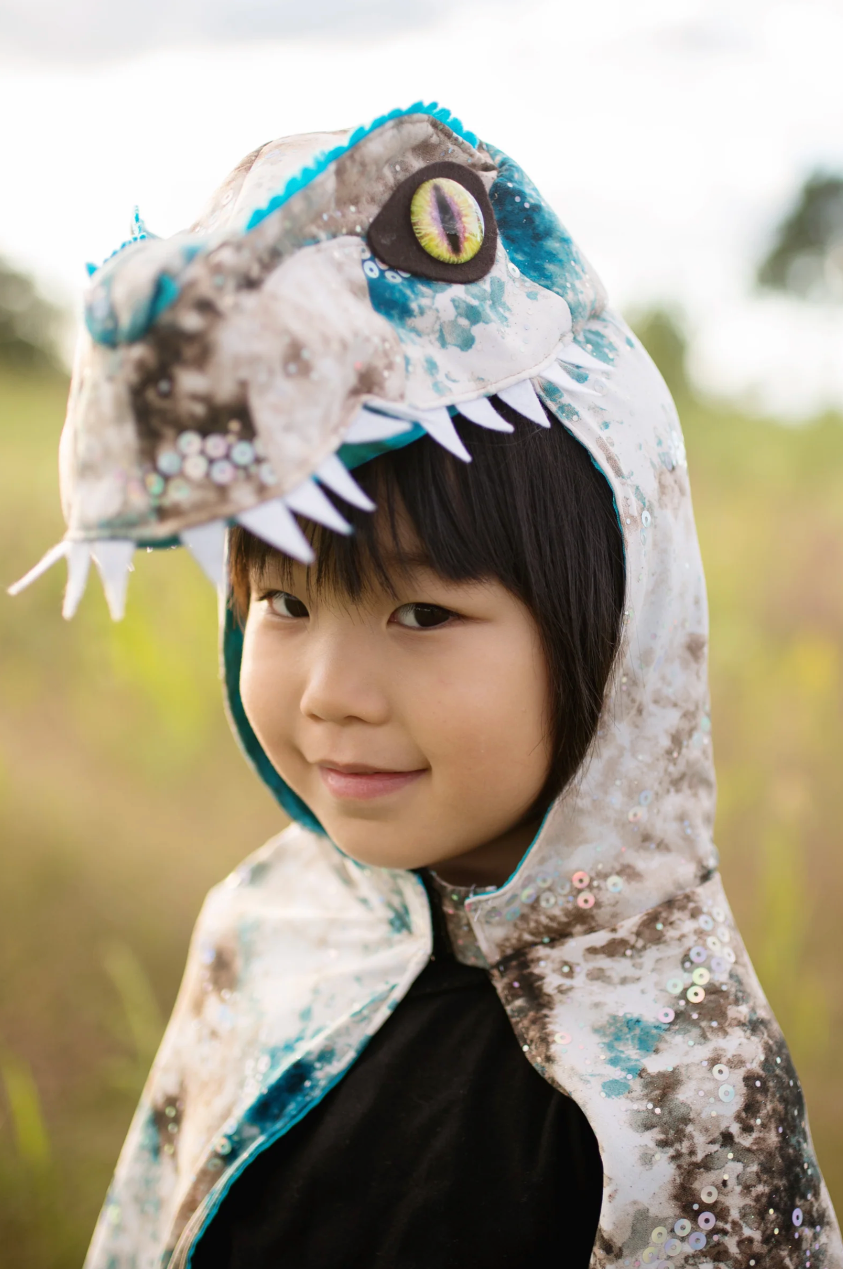 Raptor Cape, Teal/Brown, Size 5-6