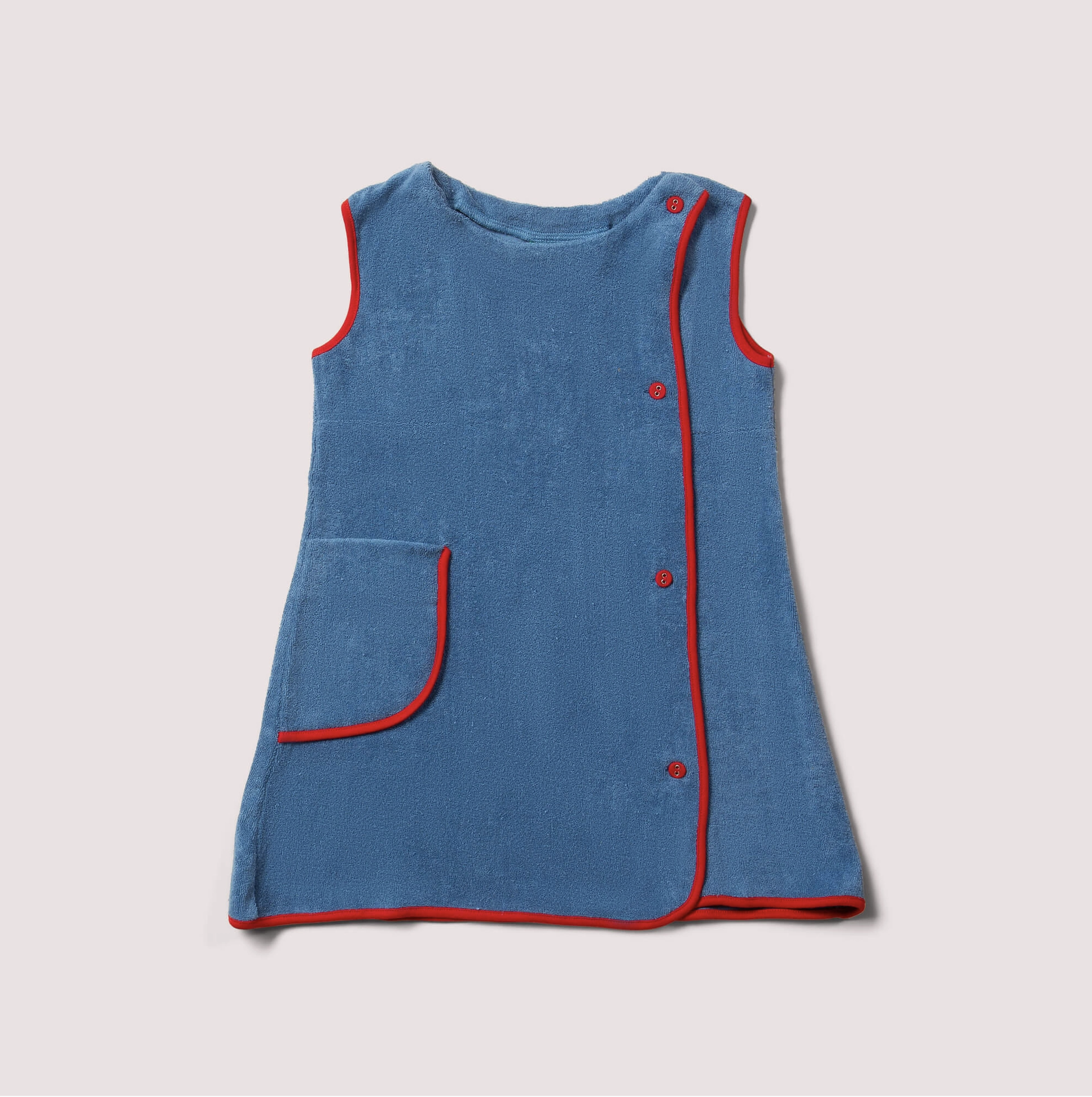 Horizon Blue Classic Pinafore Towelling Dress