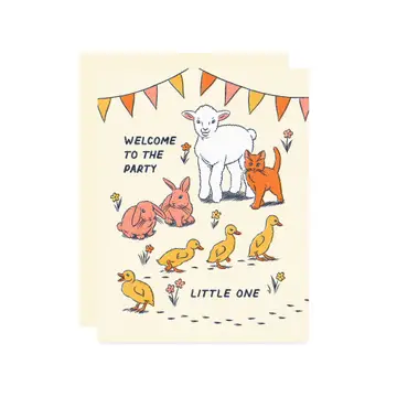 Welcome Baby Animals Card - Stay Forever