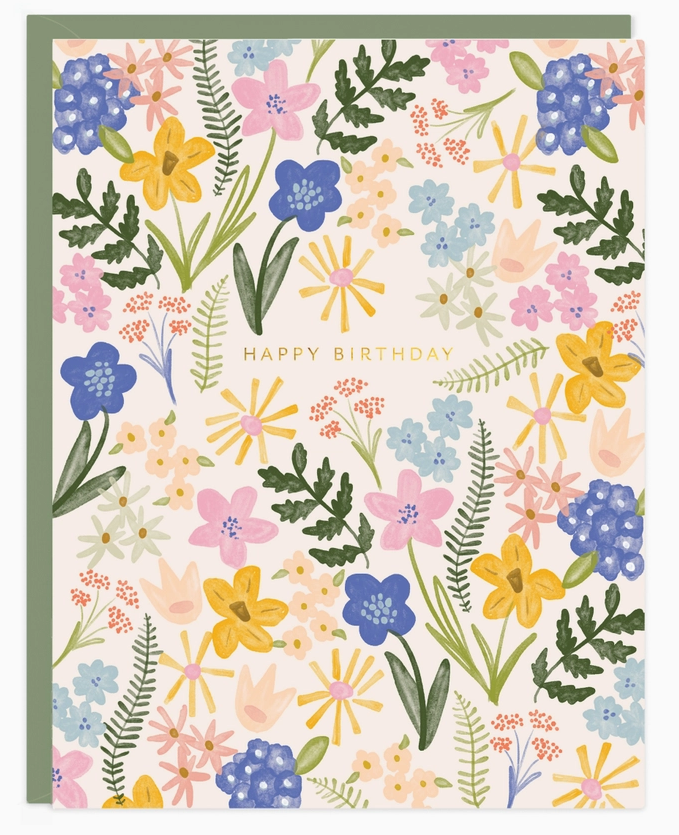 Birthday Floral Burst Card