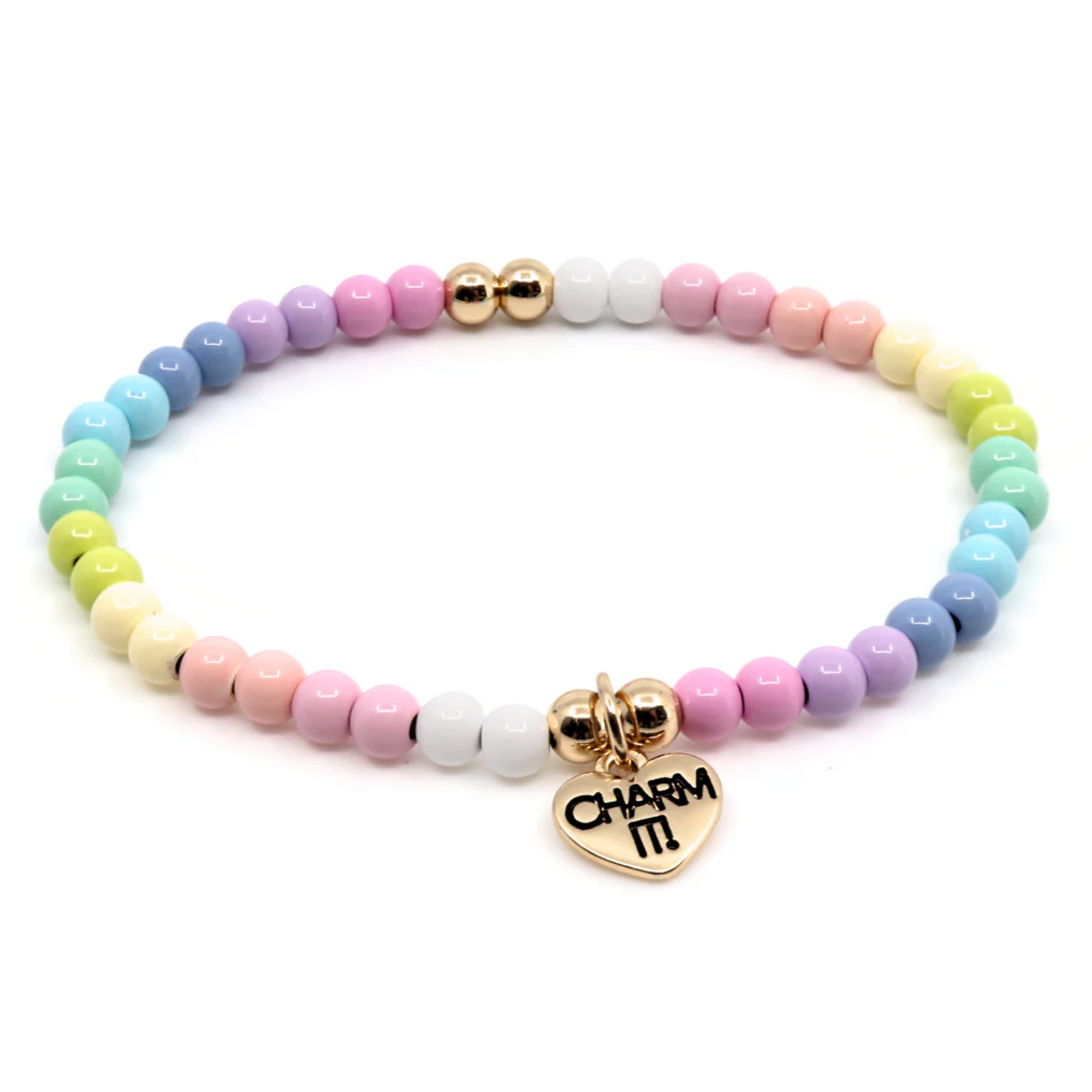 Charm It! Pastel Stretch Bead Bracelet