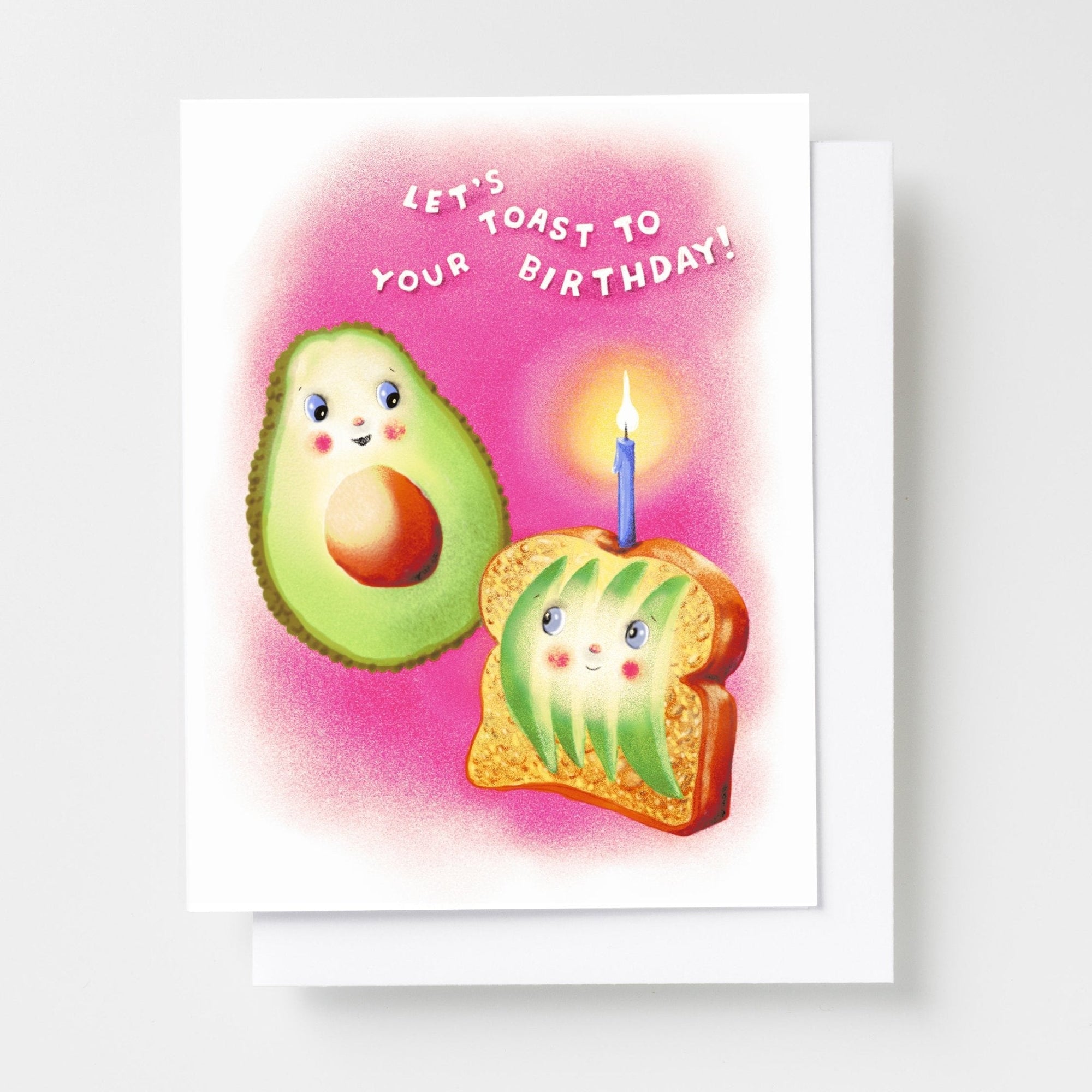 Let's Toast To Your Birthday Risograph Card