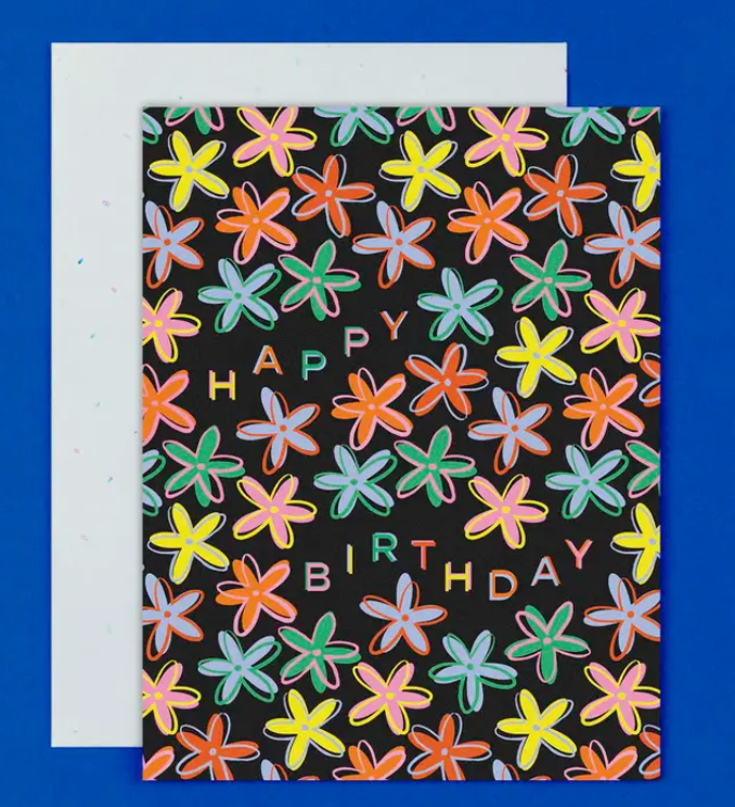 Night Fleurs Birthday Card