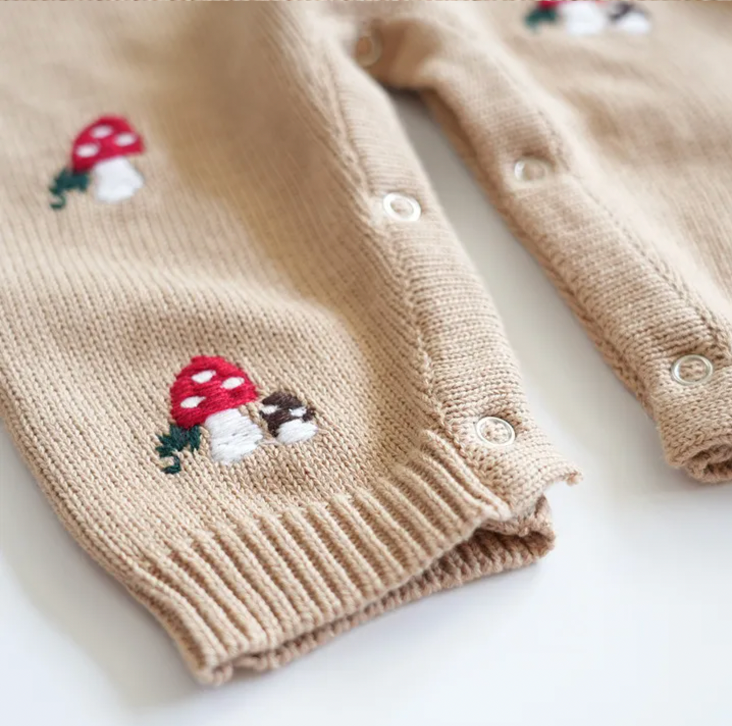 Mushroom Knitted Playsuit