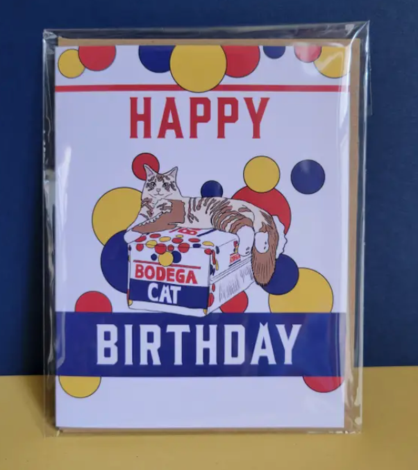 Bodega Cat Birthday Card