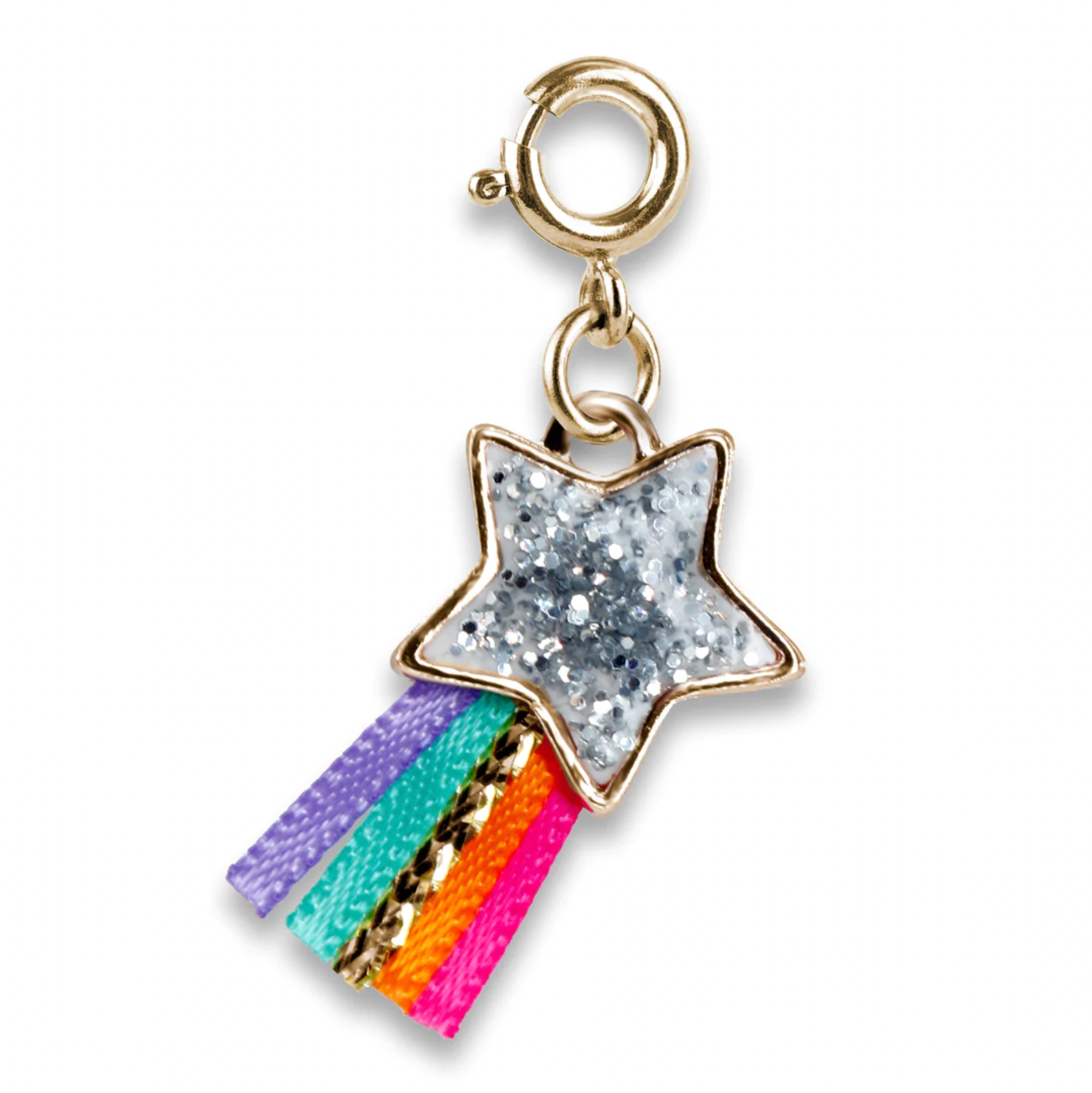 Charm It! Gold Glitter Shooting Star Charm