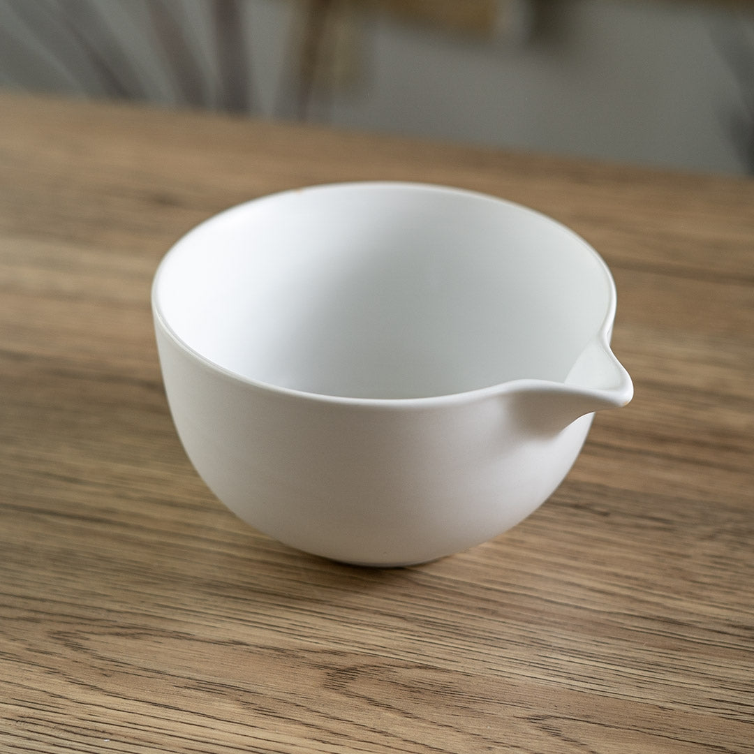 10oz Matcha Latte Bowl with Spout White Matte