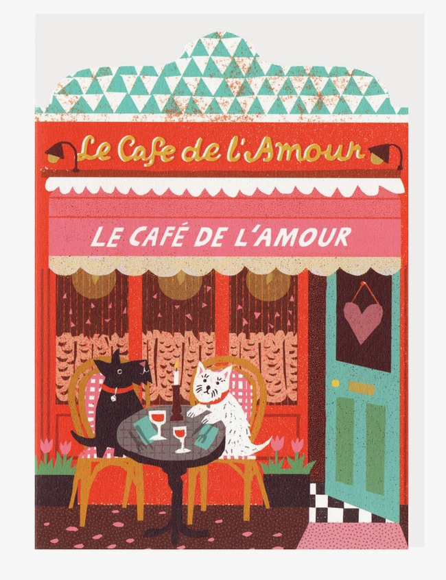Love Cafe Die Cut Card