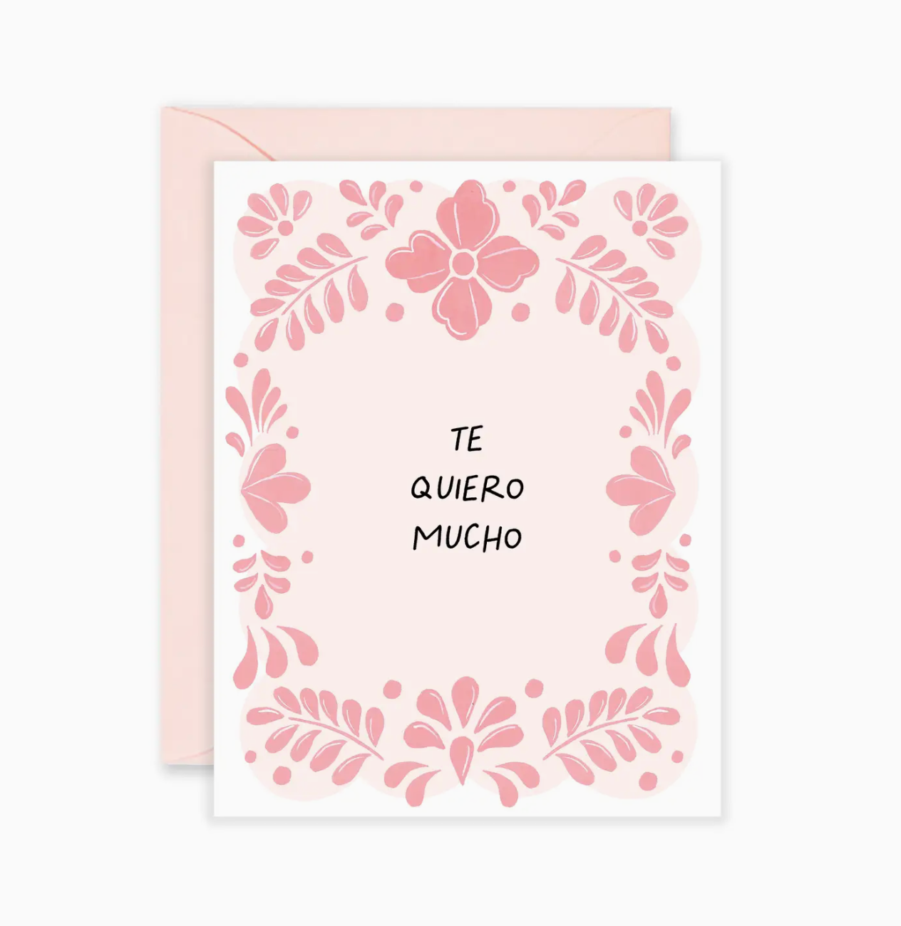 Pink Talavera Te Queiro Mucho Greeting Card