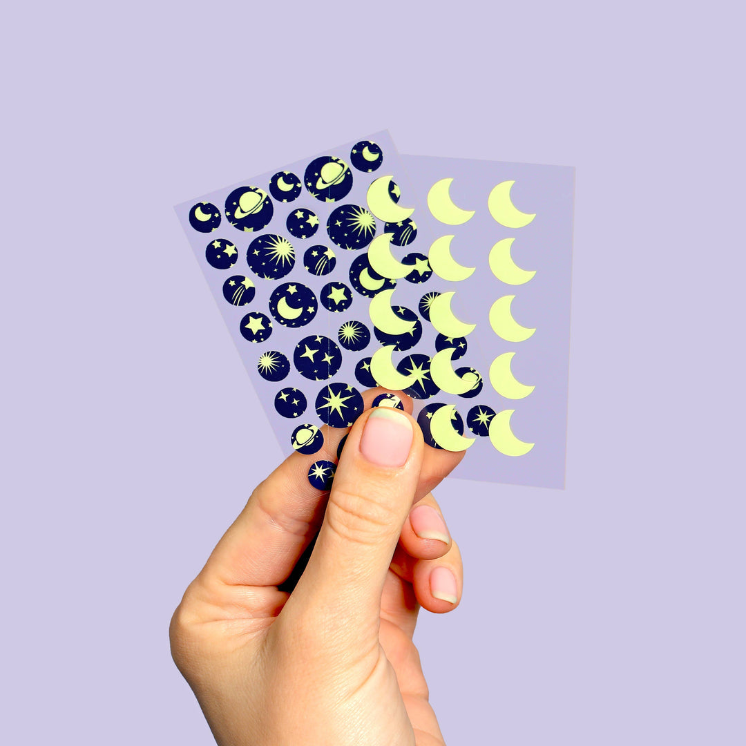 Glow in the Dark Moons Hydrocolloid Pimple Patches - 15 ct