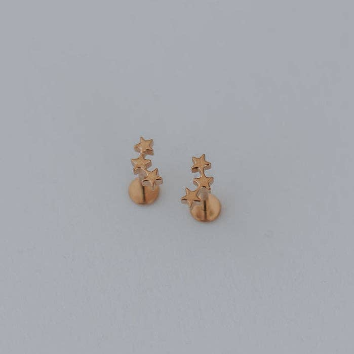 Constellation Flat Back Studs - Gold