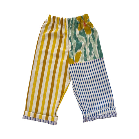 Mmoody Pants Yellow & Blue Stripe 3T