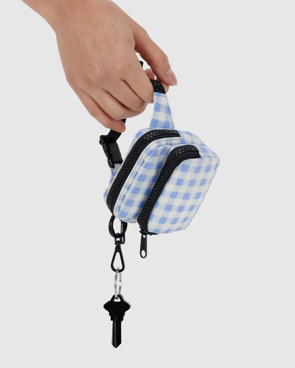 Fanny Pack Charm - Light Blue Gingham