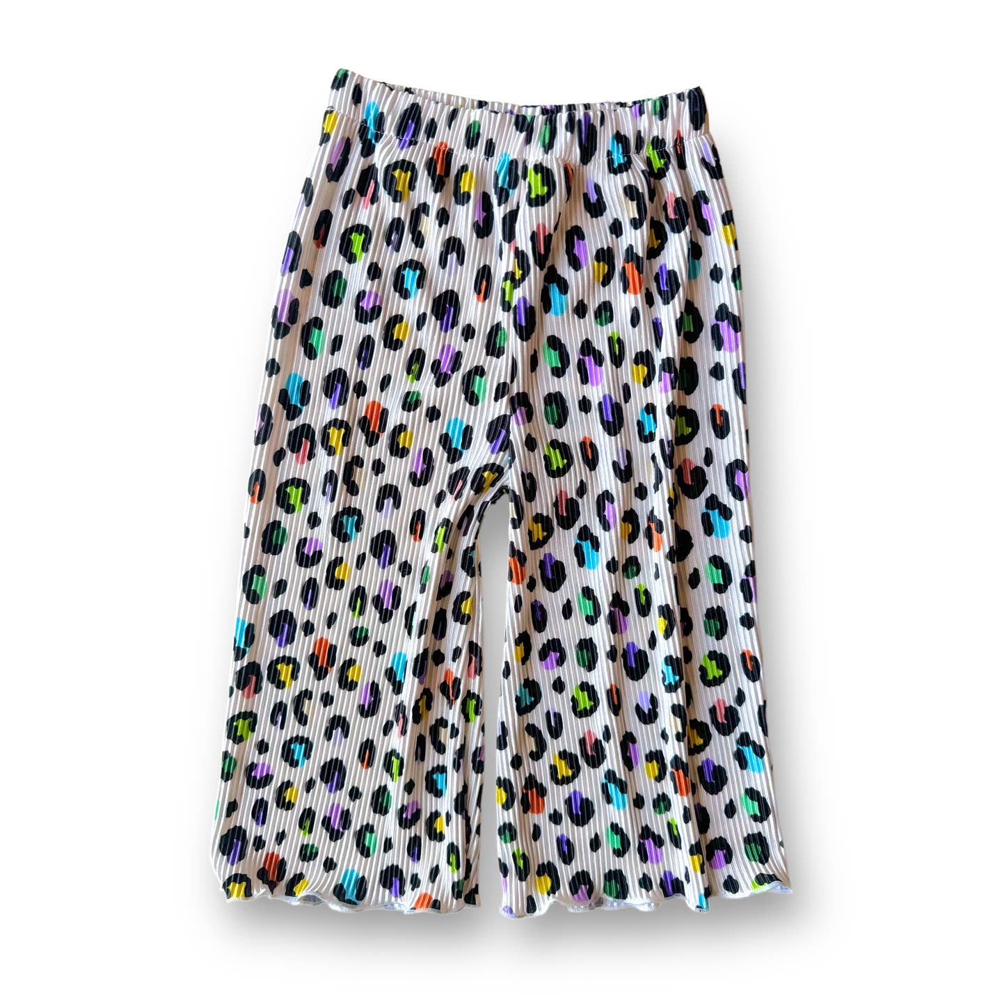 Plisse Kids Wide Leg Pant - Loopy Leopard