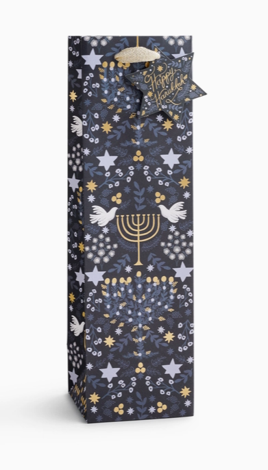 Laurel Menorah Gift Bag Wine