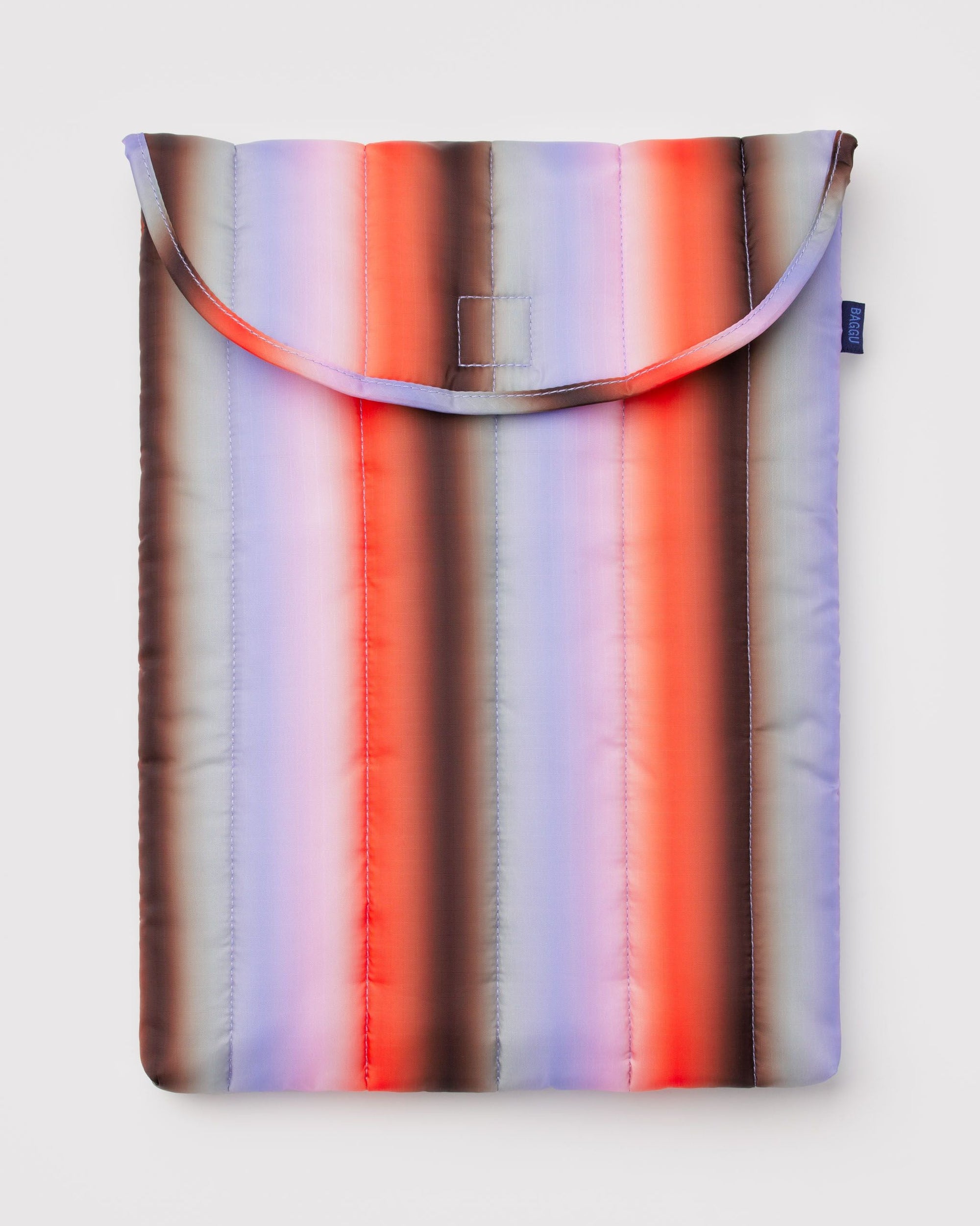 Puffy Laptop Sleeve 16" - Gradient Stripe Poppy & Lilac