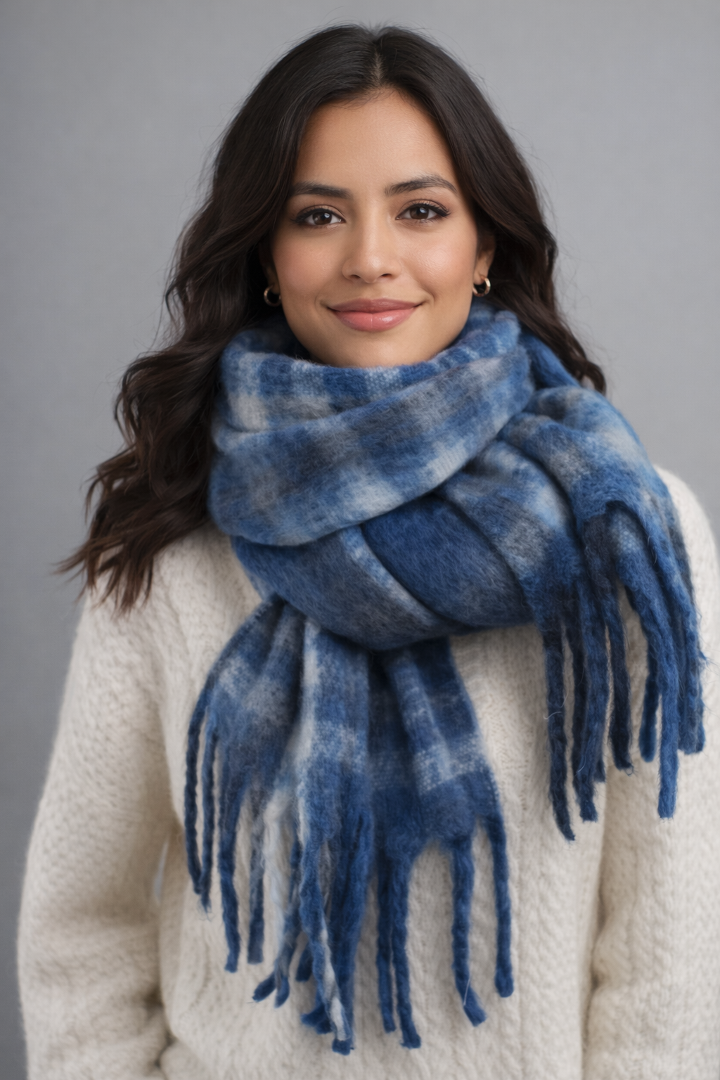 Plaid Fringe Scarf - Stay Forever